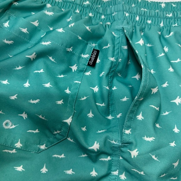 NWOT Chubbies Green Athletic Shorts with Elastic Waistband - Picture 6 of 11